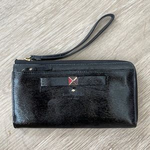 Kate Spade Layton Beacon Court Black Bow Wristlet